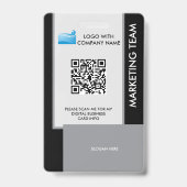 Personalized Corporate Employee ID Badge black (Achterkant)