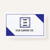 Personalized Corporate Employee ID Badge Blue (Achterkant)
