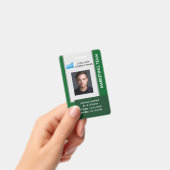 Personalized Corporate Employee ID Badge green (Handheld)