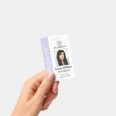 Personalized Corporate Employee ID Badge Lavender (Handheld)