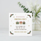 Personalized Corporate Holiday Christmas Party Kaart (Staand voorkant)