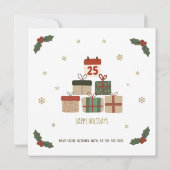 Personalized Corporate Holiday Christmas Party Kaart (Achterkant)