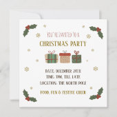 Personalized Corporate Holiday Christmas Party Kaart (Voorkant)