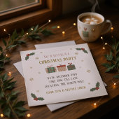 Personalized Corporate Holiday Christmas Party Kaart