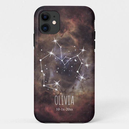 Personalized Cosmic Nebula Constellation Galaxy Case-Mate iPhone Case (Achterkant)