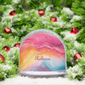 Personalized Cosmic Rainbow Sneeuwbol (Kerstmis)