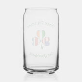 Personalized Costa Rican Irish American Shamrock Blikvorm Glas (Achterkant)