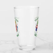 Personalized Costa Rican Irish American Shamrock Glas (Links)