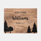 Personalized Country Doormat - Pine & Tree Design  Deurmat (Voorkant)