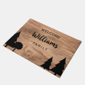 Personalized Country Doormat - Pine & Tree Design  Deurmat (Schuin)