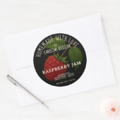 Personalized Country Farm Raspberry Jam Canning Ronde Sticker (Envelop)