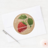 Personalized Country Farm Raspberry Jam Canning Ronde Sticker (Envelop)