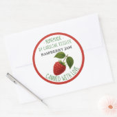 Personalized Country Farm Raspberry Jam Canning Ronde Sticker (Envelop)