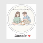 Personalized Couple and Dog Lover Gifts Sticker (Vel)