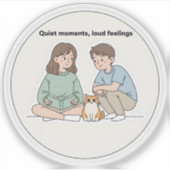 Personalized Couple and Dog Lover Gifts Sticker (Voorkant)