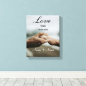 Personalized Couple Anniversary Love Canvas Afdruk (Insitu (Houten vloer))