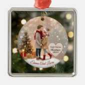 Personalized Couple Christmas Ornament – Custom Na (Voorkant)
