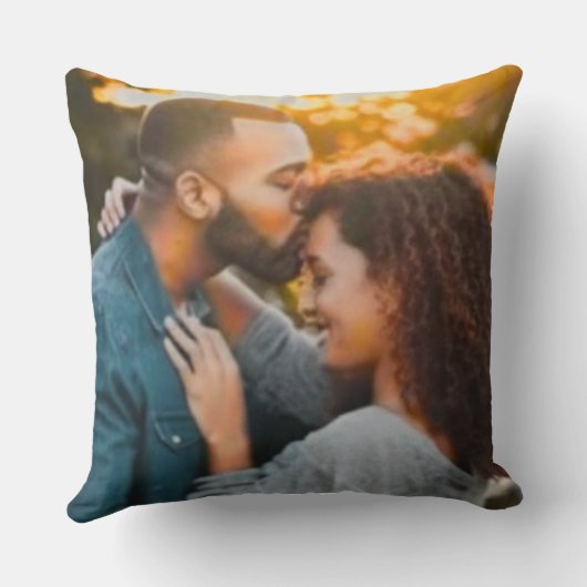 Personalized Couple Collage Throw Pillow Kussen (Achterkant)