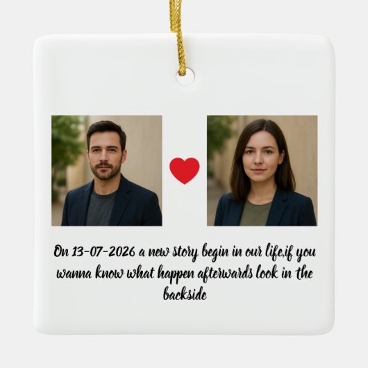 Personalized Couple & Family Ornament (Voorkant)