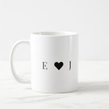 Personalized Couple Initial Mug | Heart Initial
