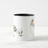 Personalized Couple Initials Mug with Wedding Date Mok (Midden)