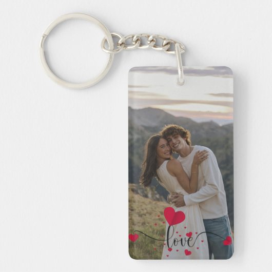 Personalized Couple Keychain with Photo – Custom (Voorkant)