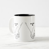 Personalized Couple Mug with Names & Date Tweekleurige Koffiemok (Voorkant links)