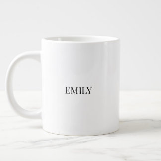 Personalized Couple Name Mug | Minimal His and Her Grote Koffiekop