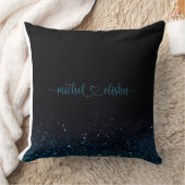 Personalized Couple Name Starry Night Glitter Kussen (Deken)