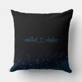 Personalized Couple Name Starry Night Glitter Kussen (Voorkant)