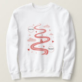 Personalized Couple Names Love Sweatshirt (Design voorkant)