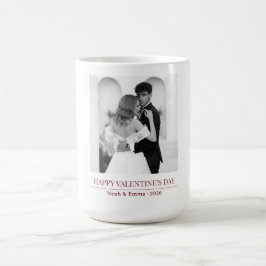 Personalized Couple Names & Year - Elegant Photo  Koffiemok