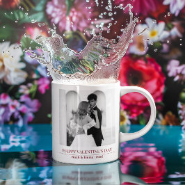 Personalized Couple Names & Year - Elegant Photo  Koffiemok