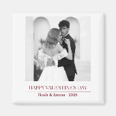 Personalized Couple Names & Year - Elegant Photo  Magneet (Voorkant)