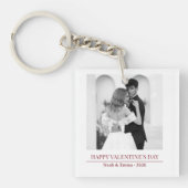Personalized Couple Names & Year - Elegant Photo  Sleutelhanger (voorkant)