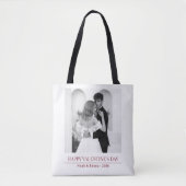 Personalized Couple Names & Year - Elegant Photo  Tote Bag (Voorkant)
