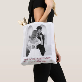 Personalized Couple Names & Year - Elegant Photo  Tote Bag
