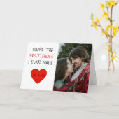 Personalized Couple Photo Best Choice Anniversary Kaart (Gele Bloem)