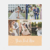 Personalized Couple Photo Blanket Wedding Memory Fleece Deken (Voorkant)