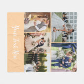 Personalized Couple Photo Blanket Wedding Memory Fleece Deken (Voorkant (Horizontaal))