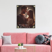 ✅Personalized Couple Photo |Custom Engagement Gift Canvas Afdruk (Insitu (Woonkamer))