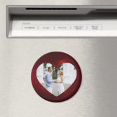 Personalized Couple Photo Magnet with Heart Frame (Insitu (Vaatwasser))