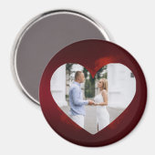 Personalized Couple Photo Magnet with Heart Frame (Voorkant / Achterkant)