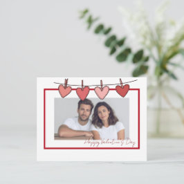 Personalized Couple Photo Valentine's Day Card Briefkaart