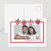 Personalized Couple Photo Valentine's Day Card Briefkaart (Voorkant / Achterkant)
