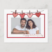 Personalized Couple Photo Valentine's Day Card Briefkaart (Voorkant)