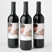 Personalized Couple Photo Wedding Wine Favor II Wijn Etiket (Flessen)