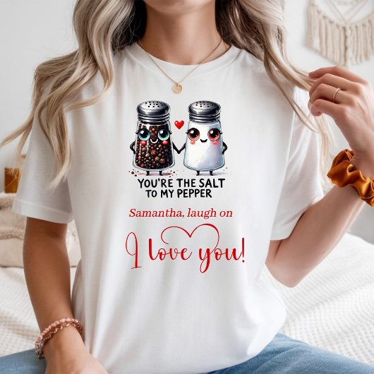 Personalized Couple Valentine Funny Food Women Tee T-shirt