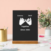 Personalized couple with custom names and year acryl bord (Huwelijk)