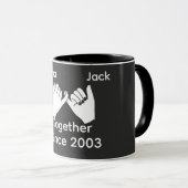 Personalized couple with custom names and year mok (Voorkant rechts)